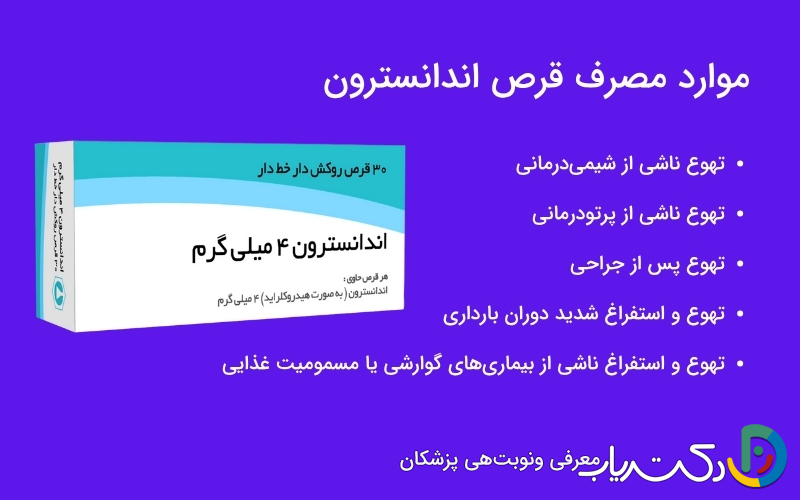 موارد مصرف اندانسترون